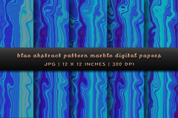 Blue Abstract Pattern Marble Backgrounds for Modern Design