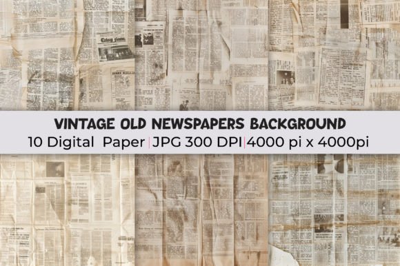 Elevate Your Projects with Vintage Old Newspapers Backgrounds