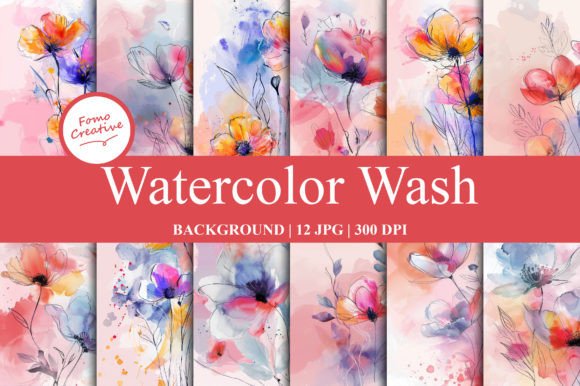 Elevate Your Projects with Watercolor Wash Backgrounds