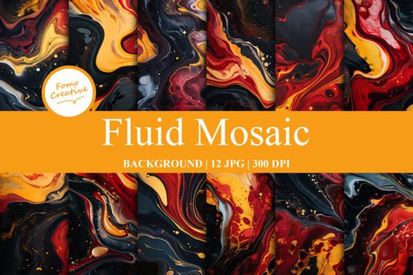 Fluid Mosaic Backgrounds: Versatile Digital Paper Designs