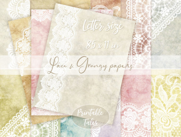 Letter Size Lace & Grungy Backgrounds: A Designer's Secret Weapon