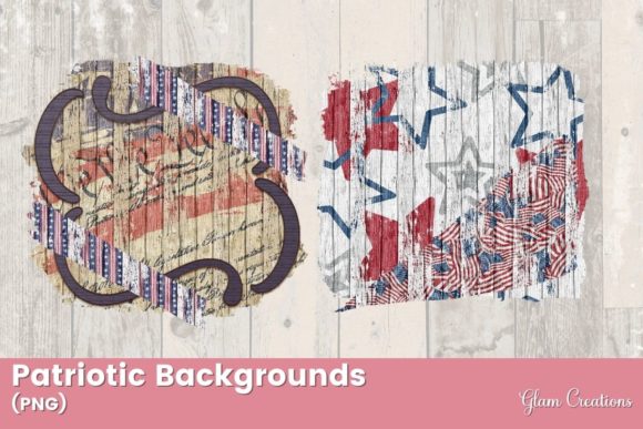Patriotic Backgrounds: Red, White, and Blue Design Assets