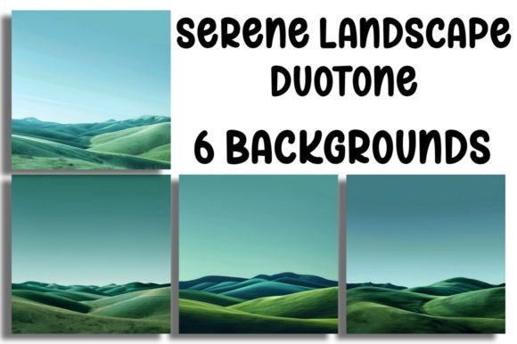 Serene Landscape Duotone Backgrounds: Your Design's Tranquil Foundation
