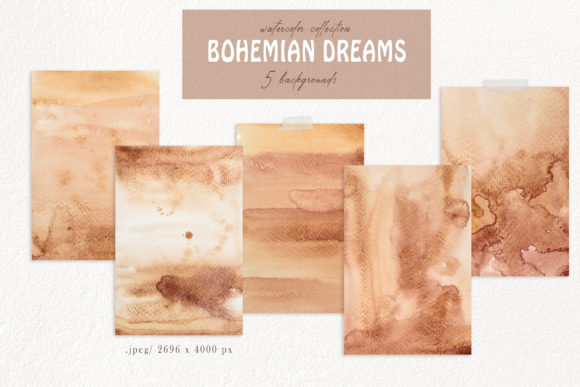 Watercolor Beige Abstract Backgrounds: Your Warm Design Foundation