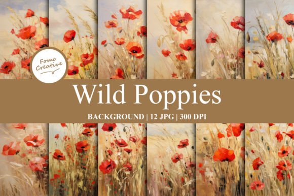 Wild Poppies Backgrounds: A Designer's Blooming Asset